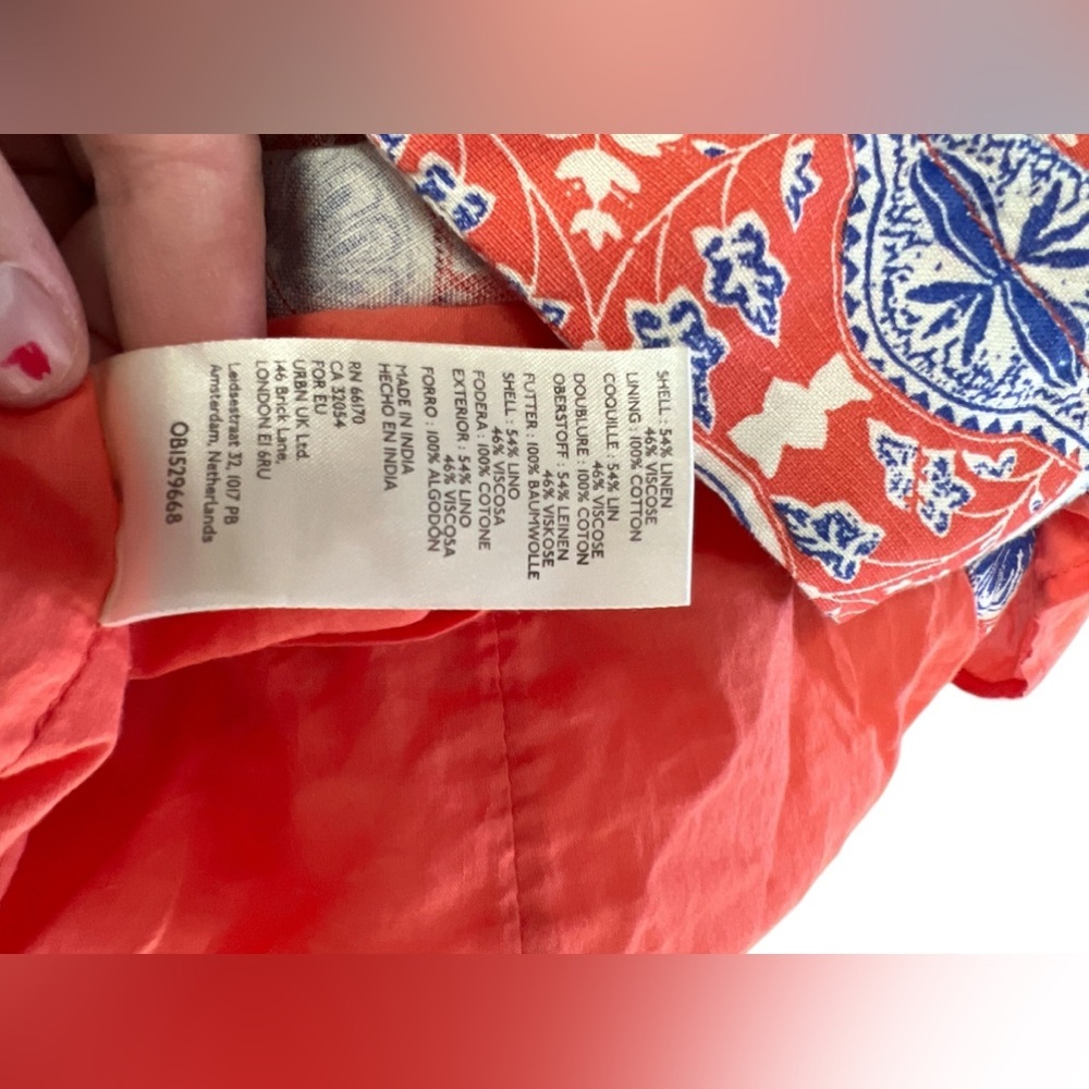 Maeve Anthropologie blue and red halter mini dress - Picture 6 of 6